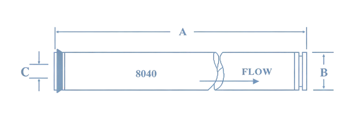 Structure of 8-inch low-pressure high rejection membrane elements